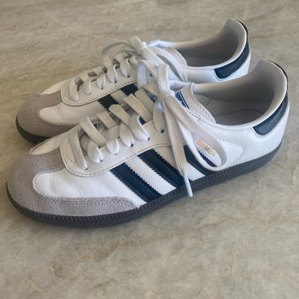 Adidas Samba White and Black Shoes